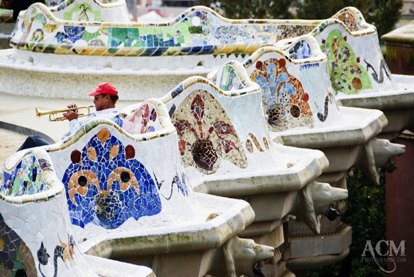 Gaudi's Wavy Bench, Barcelona Spain