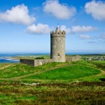 Doonagore Castle overlooks Ireland's Atlantic Coast