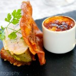 Foie gras with crispy bacon and crÃ¨me brÃ»lÃ©e