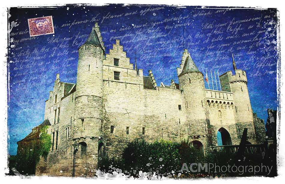 Het Steen Castle, Antwerp, Belgium - Digital Art Collage