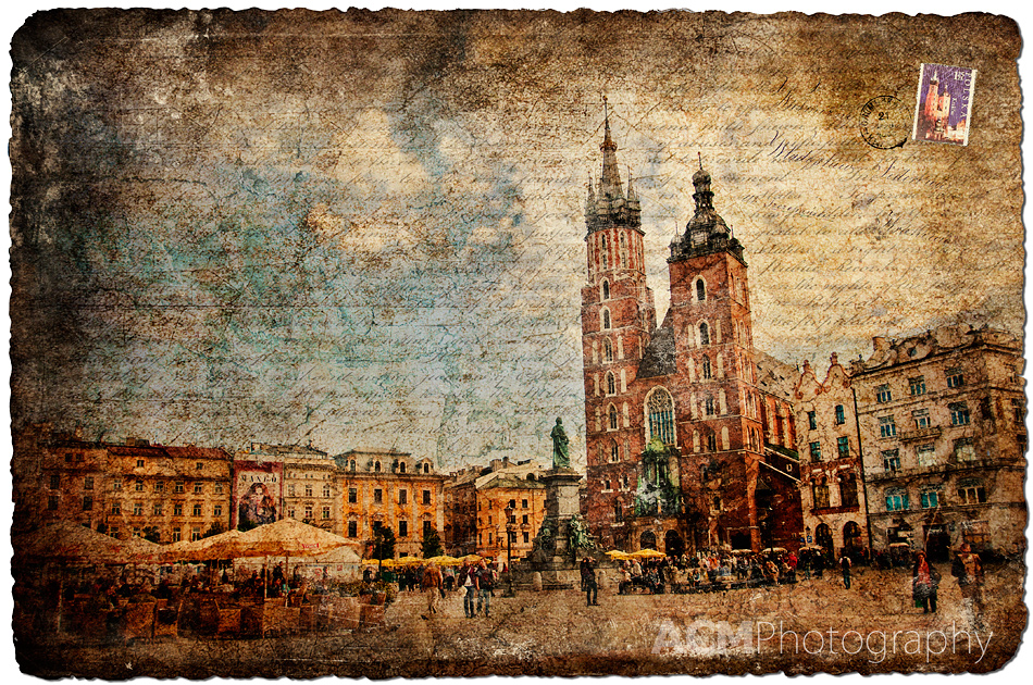 Krakow, Poland - Forgotten Postcard Photography & Digital Art