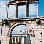 Hadrian's Arch with the Acropolis in the background.