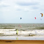 Kite surfing in Scheveningen, The Netherlands