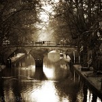 Canal Scene in Utrecht, The Netherlands